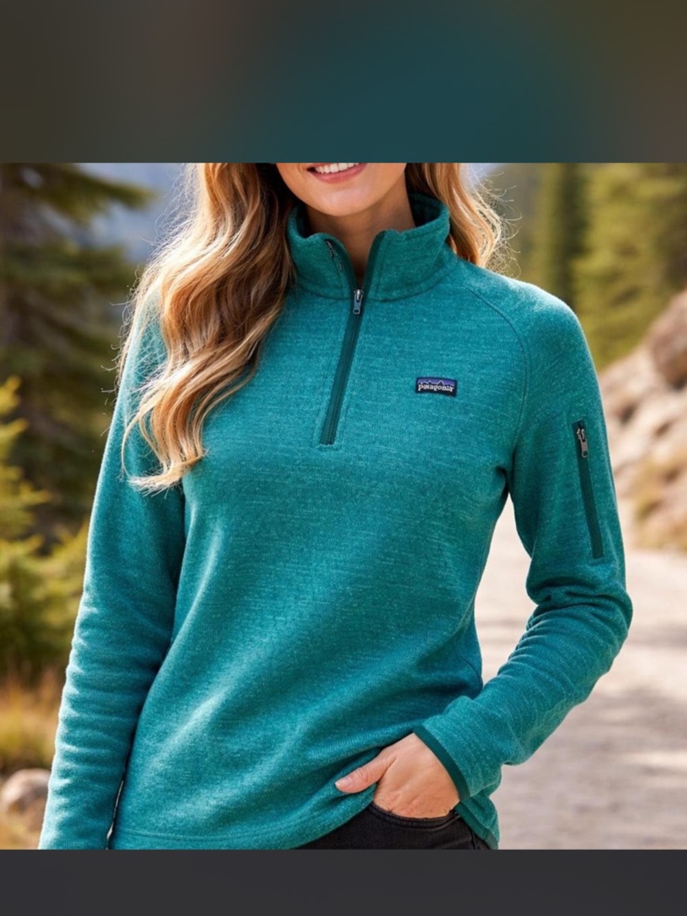 PATAGONIA Better Sweater 1/4 Zip Pullover Fleece Pullover in Teal✨